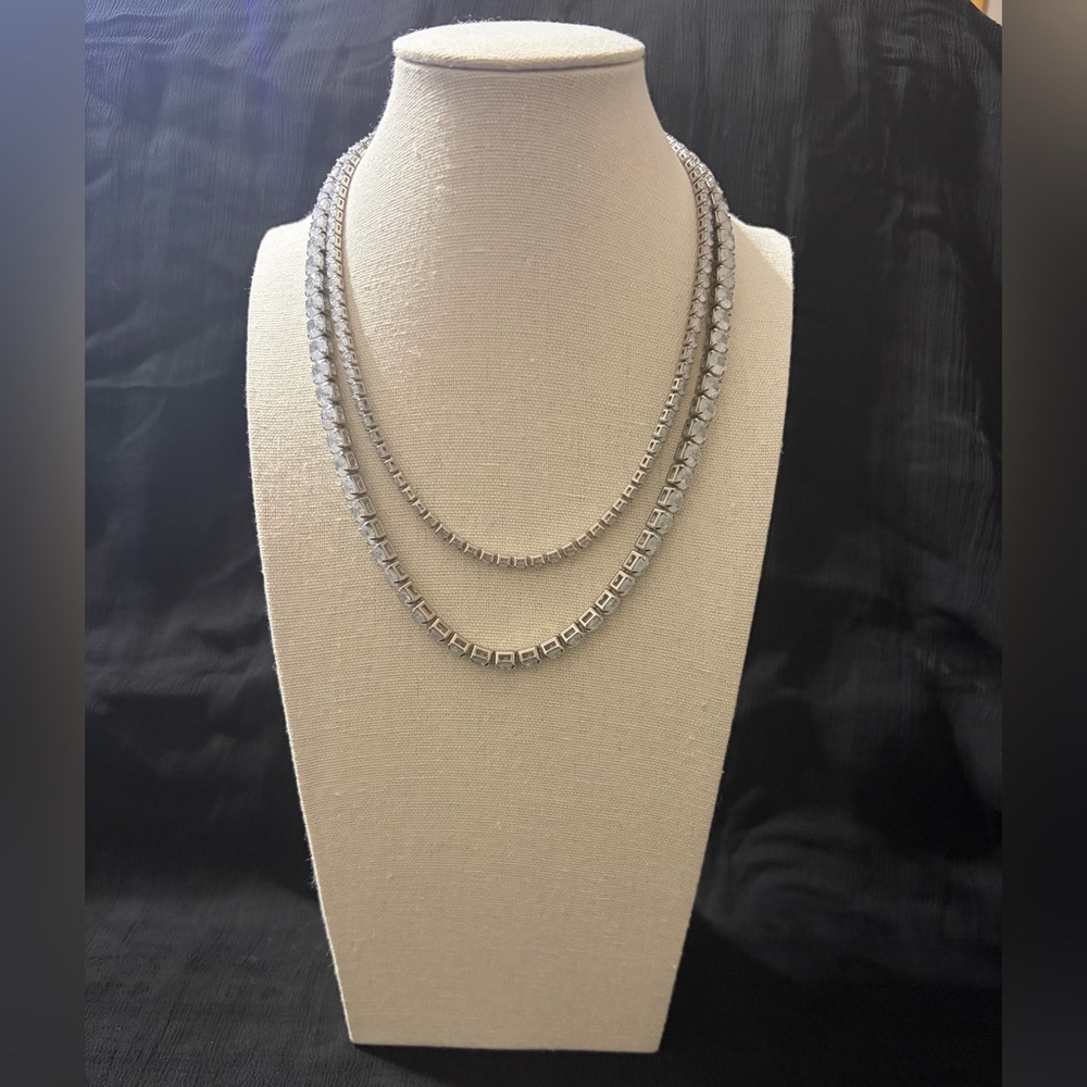 Guess Silver Layered Necklace